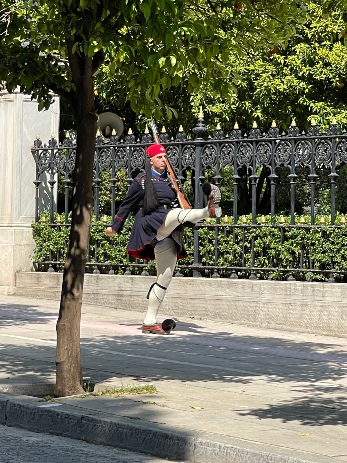 Guard marching in Athens