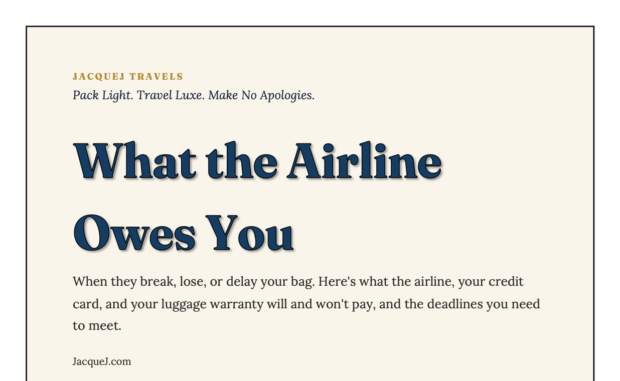 What the Airline Owes You cover